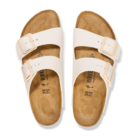 Birkenstock Arizona Birko-Flor Narrow Slide Sandal (Women) - Eggshell Sandals - Slide - The Heel Shoe Fitters