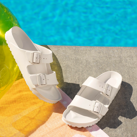 Birkenstock Arizona EVA Narrow Slide Sandal (Women) - Eggshell Sandals - Slide - The Heel Shoe Fitters