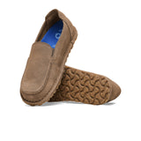 Birkenstock Utti Narrow Slip On (Women) - Taupe Suede Dress Casual - Loafers - The Heel Shoe Fitters