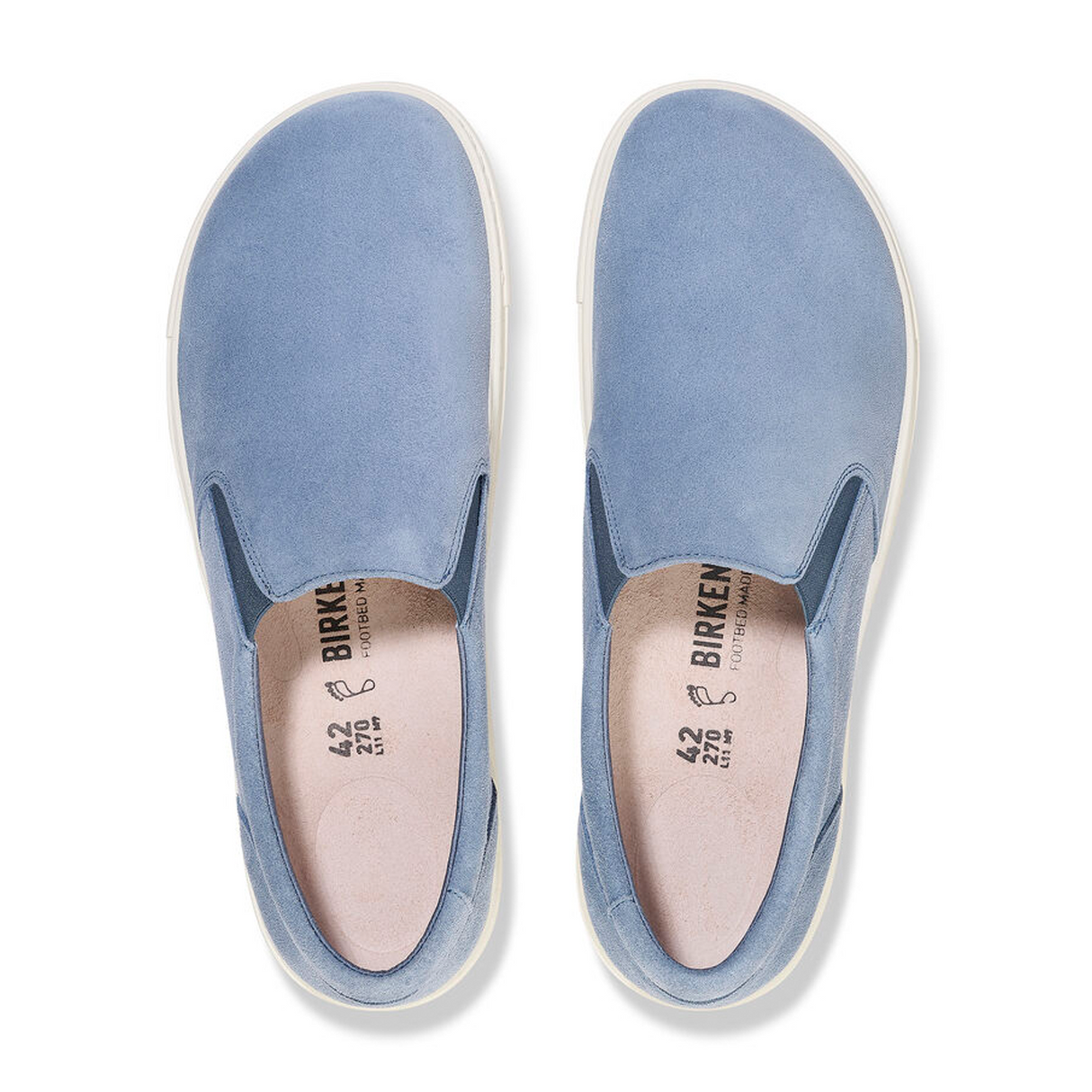 Birkenstock Oswego (Men) - Elemental Blue Suede Athletic - Casual - Slip On - The Heel Shoe Fitters