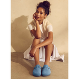 Birkenstock Boston Soft Footbed Clog (Women) - Elemental Blue Suede Dress-Casual - Clogs & Mules - The Heel Shoe Fitters