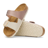 Birkenstock Arizona Narrow Slide Sandal (Women) - Eggshell/Metallic Copper Birko-Flor Sandal - Slide - The Heel Shoe Fitters