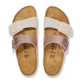 Birkenstock Arizona Narrow Slide Sandal (Women) - Eggshell/Metallic Copper Birko-Flor Sandal - Slide - The Heel Shoe Fitters