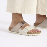 Birkenstock Arizona Narrow Slide Sandal (Women) - Eggshell/Metallic Copper Birko-Flor Sandal - Slide - The Heel Shoe Fitters