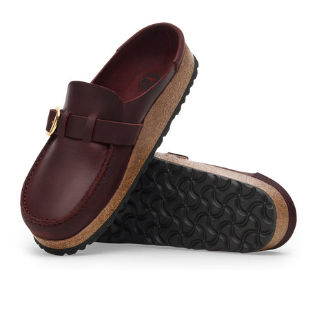 Birkenstock Buckley Narrow Clog (Women) - Zinfandel Oiled Leather Dress-Casual - Clogs & Mules - The Heel Shoe Fitters