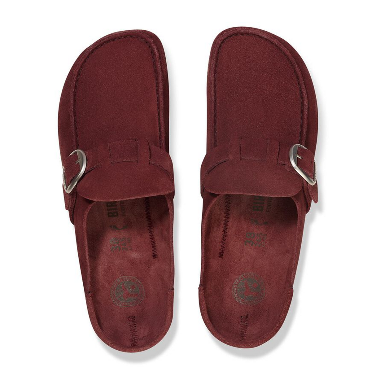 Birkenstock Buckley Narrow Clog (Women) - Zinfandel Suede Dress-Casual - Clogs & Mules - The Heel Shoe Fitters