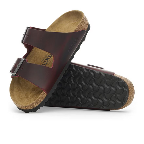 Birkenstock Arizona Slide Sandal (Women) - Zinfandel Oiled Leather Sandal - Slide - The Heel Shoe Fitters