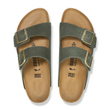 Birkenstock Arizona Narrow Slide Sandal (Women) - Thyme Oiled Leather Sandal - Slide - The Heel Shoe Fitters