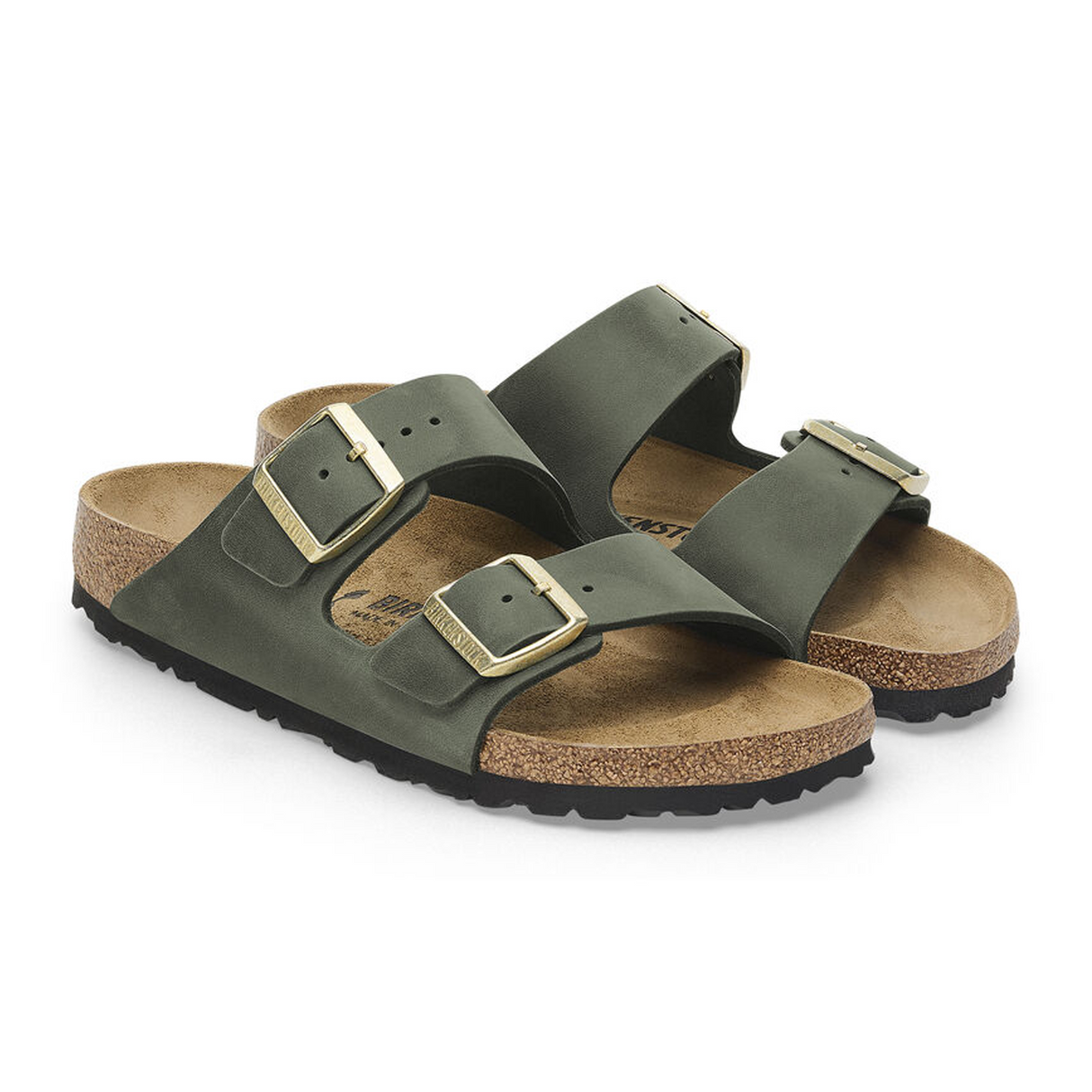 Birkenstock Arizona Narrow Slide Sandal (Women) - Thyme Oiled Leather Sandal - Slide - The Heel Shoe Fitters