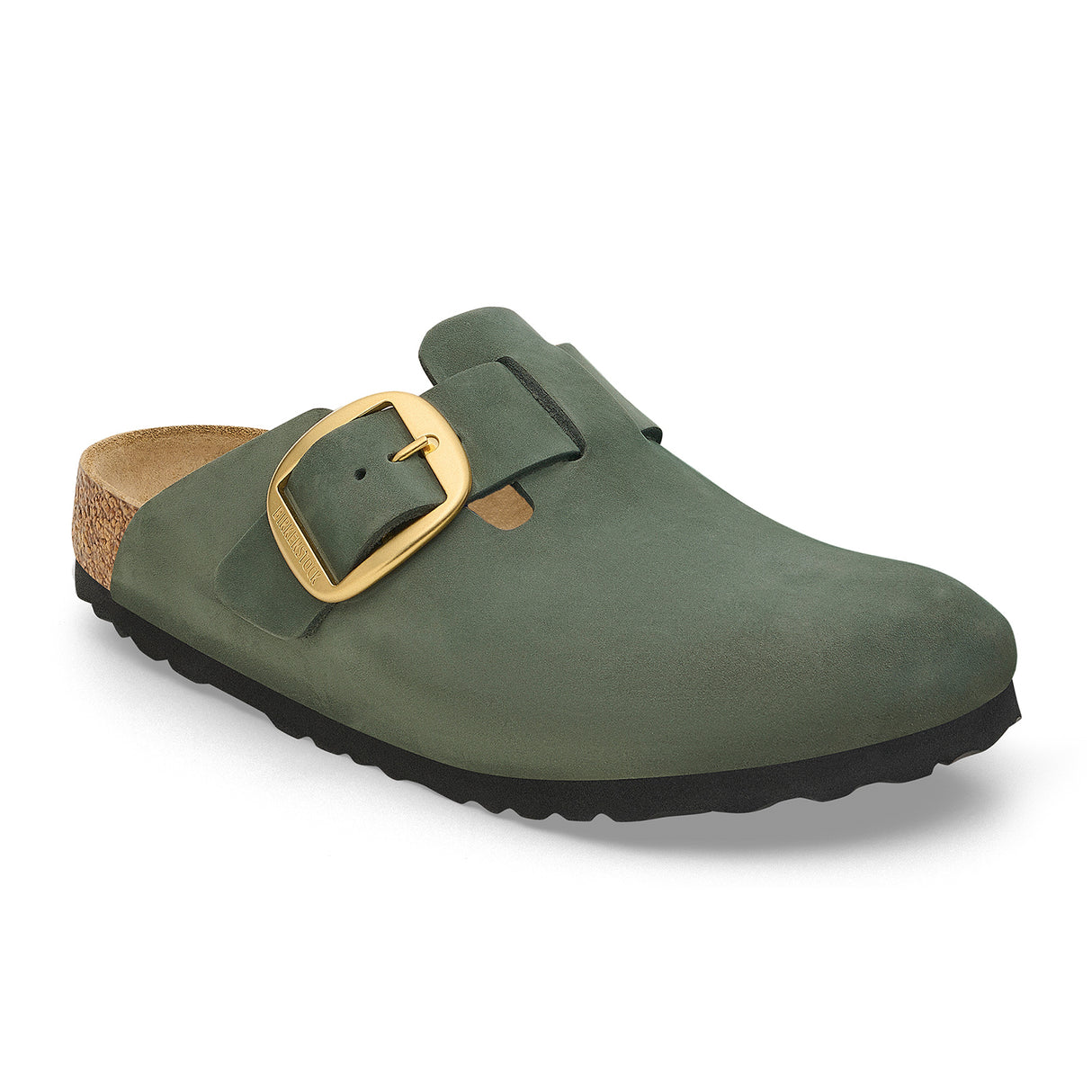 Birkenstock Boston Big Buckle Narrow Clog (Women) - Thyme Nubuck Dress-Casual - Clogs & Mules - The Heel Shoe Fitters