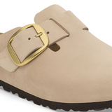 Birkenstock Boston Big Buckle Narrow Clog (Women) - Sandcastle Nubuck