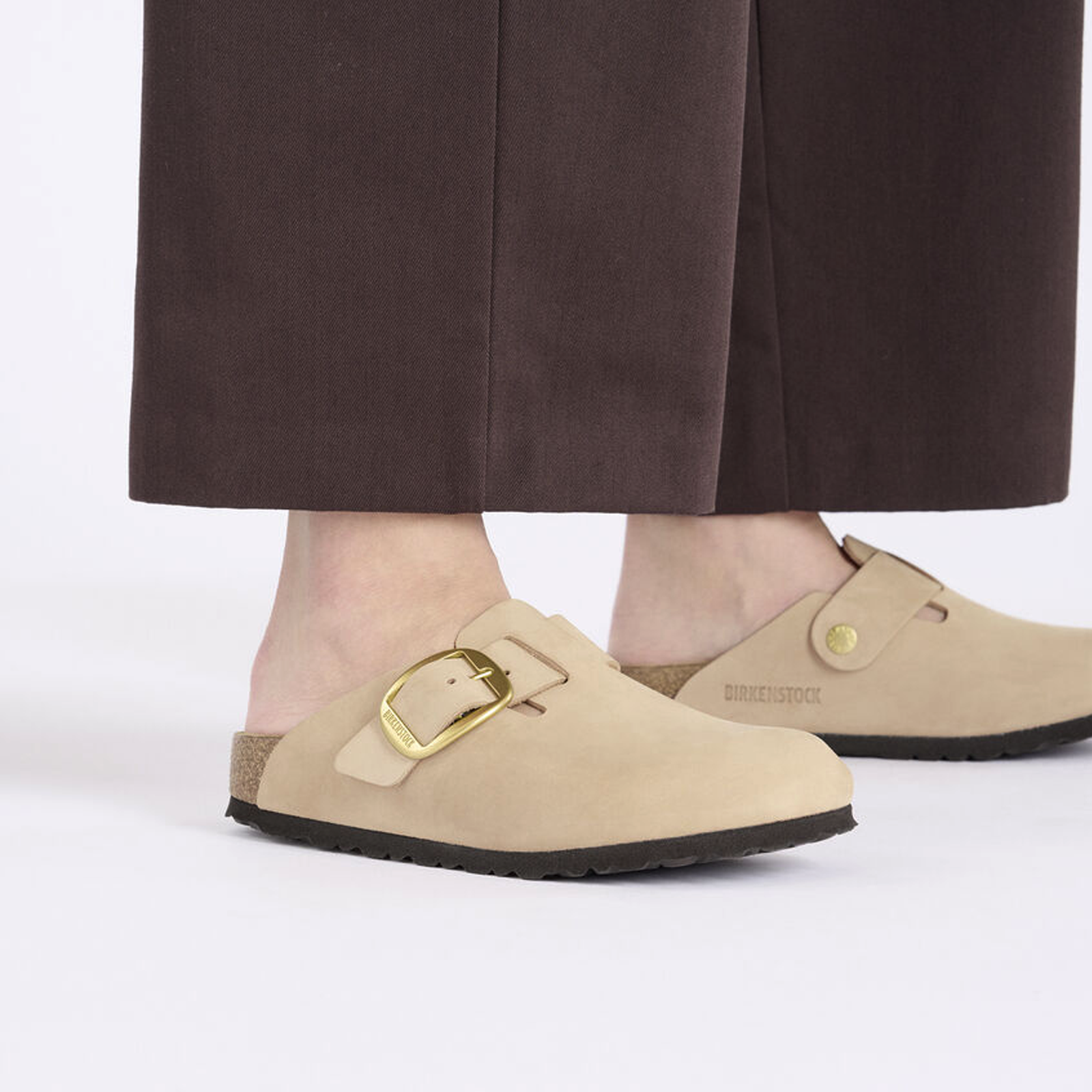 Birkenstock Boston Big Buckle Narrow Clog (Women) - Sandcastle