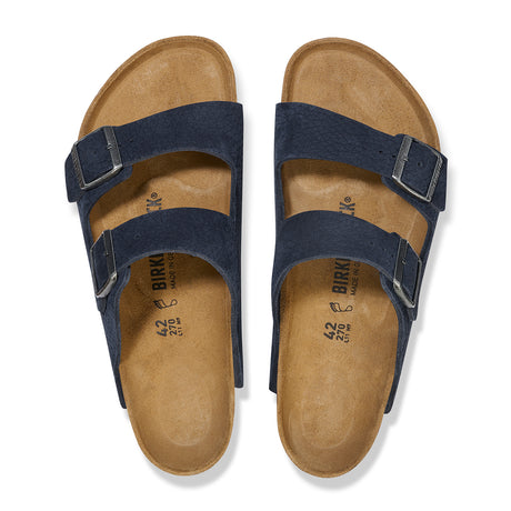 Birkenstock Arizona Slide Sandal (Men) - Desert Buck Midnight Nubuck Sandal - Slide - The Heel Shoe Fitters