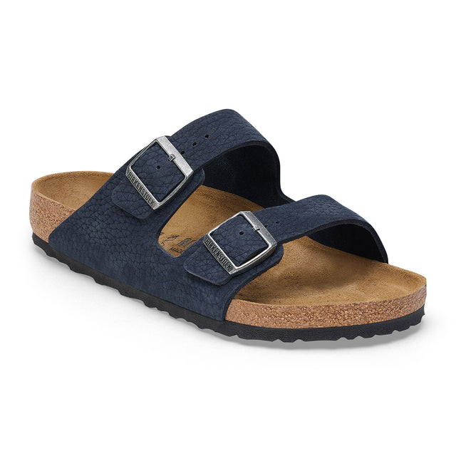 Birkenstock Arizona Slide Sandal (Men) - Desert Buck Midnight Nubuck Sandal - Slide - The Heel Shoe Fitters