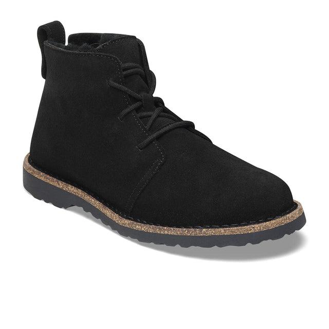 Birkenstock Uppsala Lace Up Mid Boot (Men) - Black Suede Boots - Casual - Low - The Heel Shoe Fitters