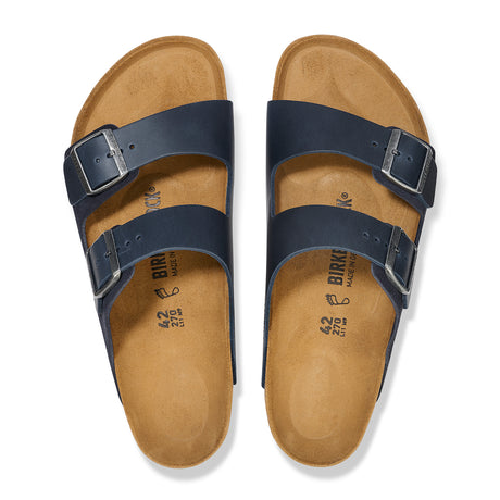 Birkenstock Arizona Slide Sandal (Men) - Midnight Oiled Leather/Suede Sandal - Slide - The Heel Shoe Fitters