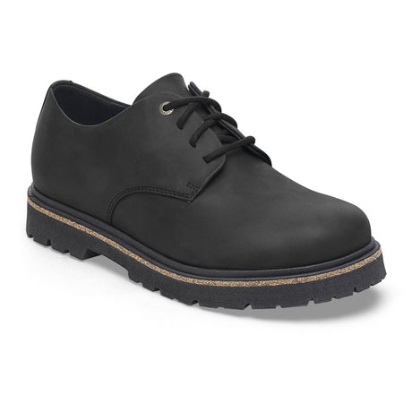 Birkenstock Highwood Low Oxford (Men) - Black Oiled Leather Dress-Casual - Oxford - The Heel Shoe Fitters