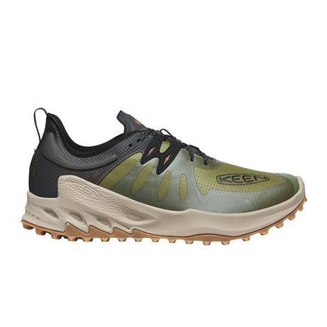 Keen Zionic Speed Hiking Shoe (Men) - Dark Olive/Scarlet Ibis Hiking - Low - The Heel Shoe Fitters