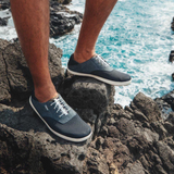 OluKai Nohea Moku Lace Up (Men) - Dark Shadow/Dark Shadow Dress-Casual - Lace Ups - The Heel Shoe Fitters