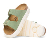 Birkenstock Arizona Chunky Slide Sandal (Women) - Green Tea Suede Sandal - Slide - The Heel Shoe Fitters