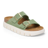 Birkenstock Arizona Chunky Slide Sandal (Women) - Green Tea Suede Sandal - Slide - The Heel Shoe Fitters