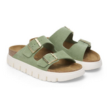 Birkenstock Arizona Chunky Slide Sandal (Women) - Green Tea Suede Sandal - Slide - The Heel Shoe Fitters