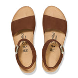 Birkenstock Glenda Narrow Wedge Sandal (Women) - Dark Tea Nubuck Sandal - Heel/Wedge - The Heel Shoe Fitters