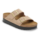 Birkenstock Arizona Platform Narrow Slide Sandal (Women) - Sandcastle Nubuck Sandal - Slide - The Heel Shoe Fitters