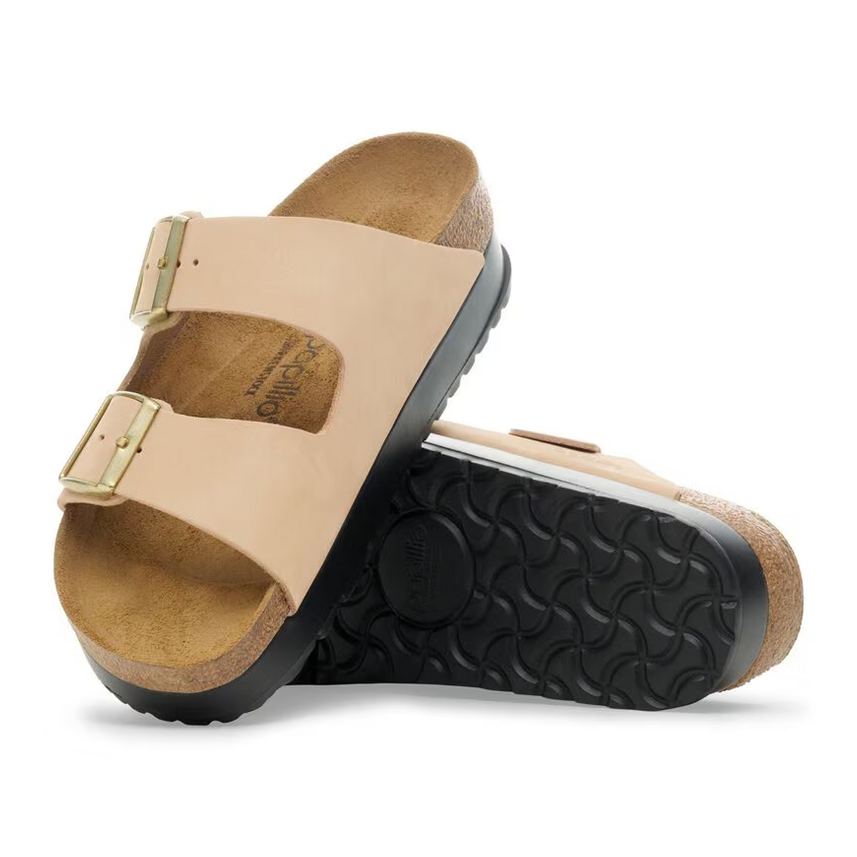 Birkenstock Arizona Platform Narrow Slide Sandal (Women) - Sandcastle Nubuck Sandal - Slide - The Heel Shoe Fitters