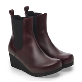 Birkenstock Ebba Narrow Chelsea Wedge Boot (Women) - Zinfandel Leather Boots - Casual - Low - The Heel Shoe Fitters