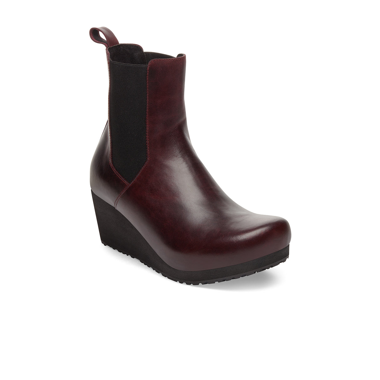 Birkenstock Ebba Narrow Chelsea Wedge Boot (Women) - Zinfandel Leather Boots - Casual - Low - The Heel Shoe Fitters