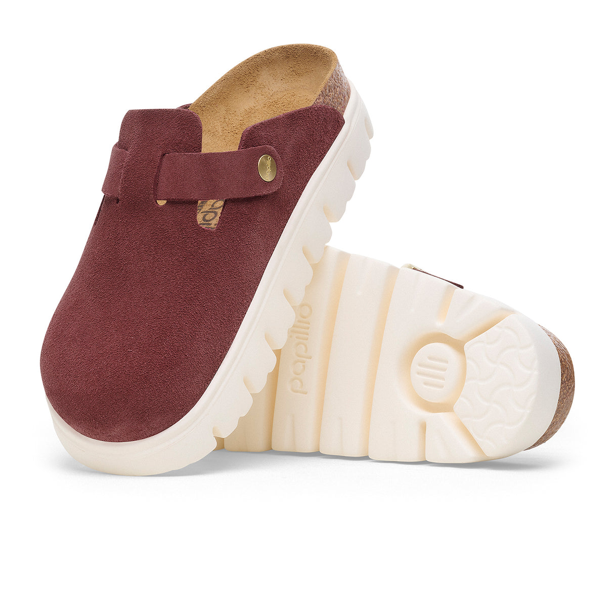 Birkenstock Boston Chunky Narrow Clog (Women) - Berry Crush Suede Dress-Casual - Clogs & Mules - The Heel Shoe Fitters