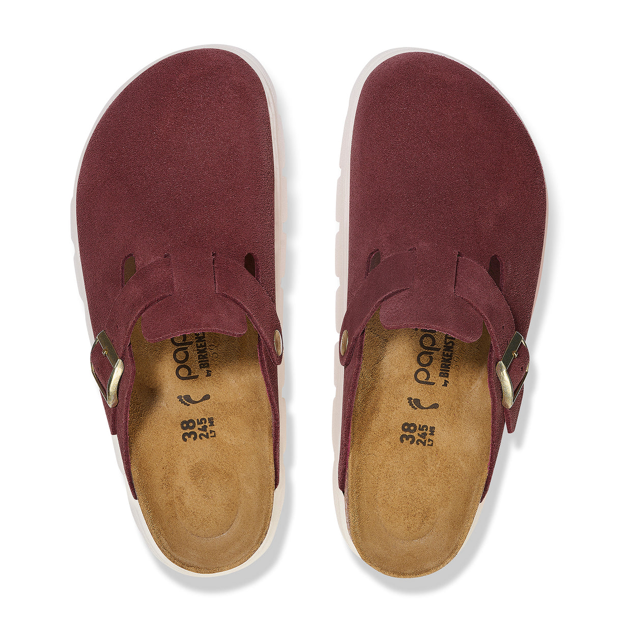 Birkenstock Boston Chunky Narrow Clog (Women) - Berry Crush Suede Dress-Casual - Clogs & Mules - The Heel Shoe Fitters