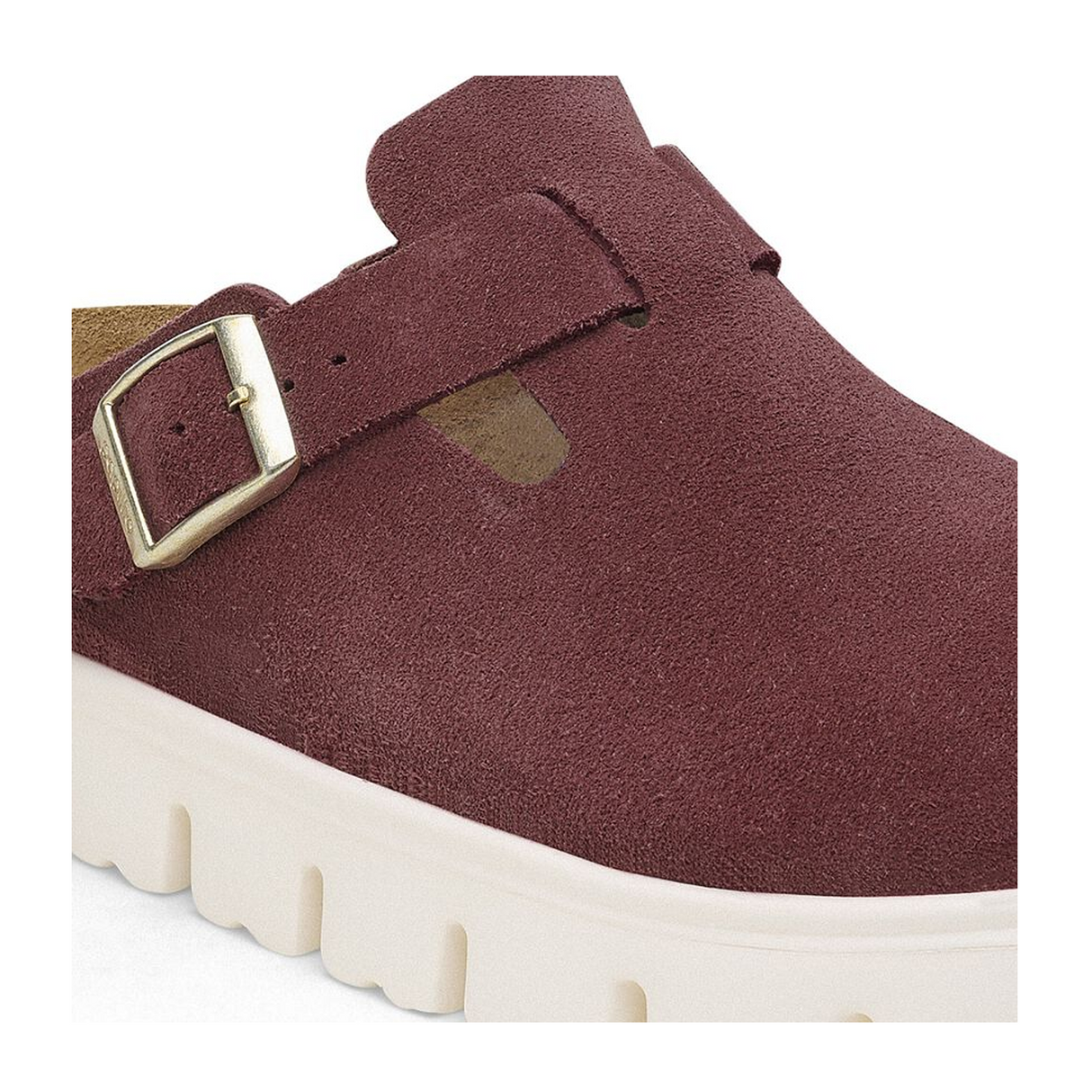 Birkenstock Boston Chunky Narrow Clog (Women) - Berry Crush Suede Dress-Casual - Clogs & Mules - The Heel Shoe Fitters