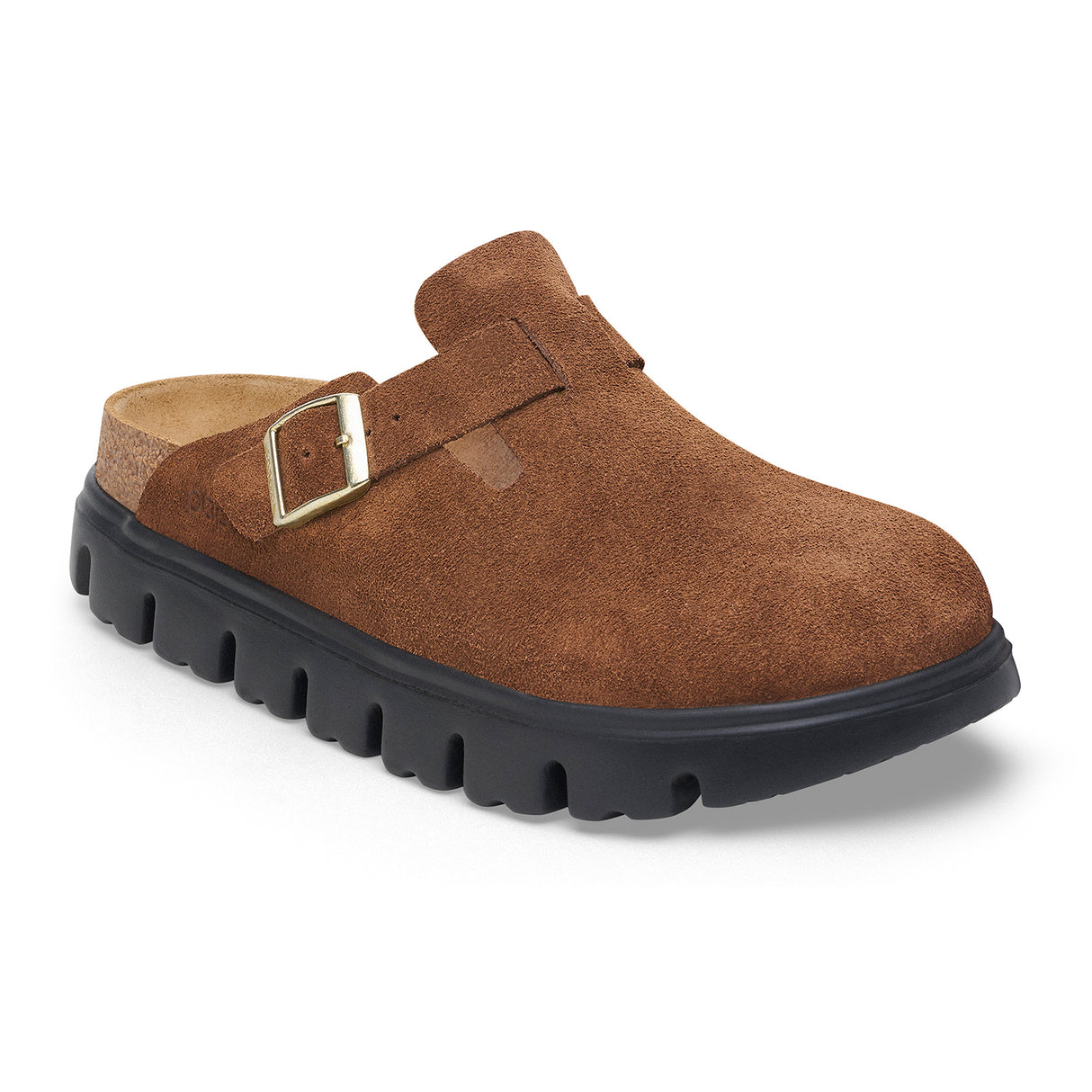 Birkenstock Boston Chunky Narrow Clog (Women) - Dark Tea Suede Dress-Casual - Clogs & Mules - The Heel Shoe Fitters