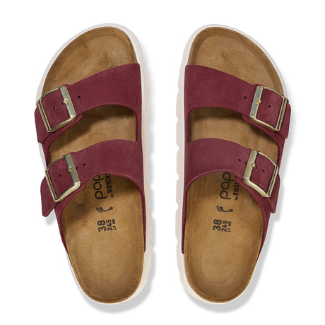 Birkenstock Arizona Chunky Slide Sandal (Women) - Berry Crush Suede Sandal - Slide - The Heel Shoe Fitters