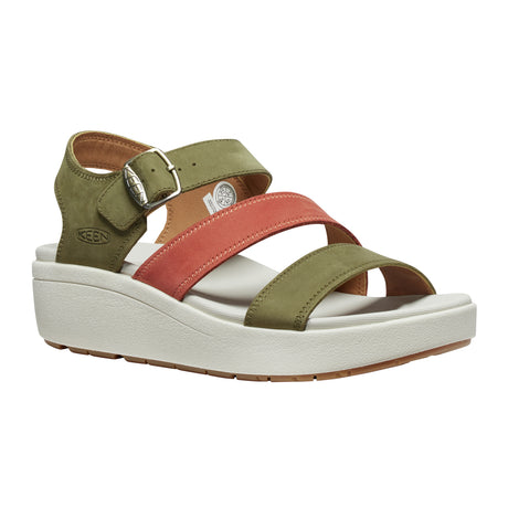 Keen Ellecity Backstrap Sandal (Women) - Martini Olive/Baked Clay Sandal - Heel/Wedge - The Heel Shoe Fitters