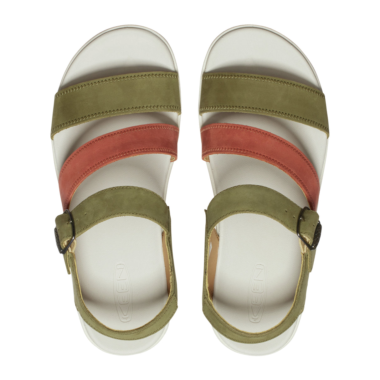 Keen Ellecity Backstrap Sandal (Women) - Martini Olive/Baked Clay Sandal - Heel/Wedge - The Heel Shoe Fitters