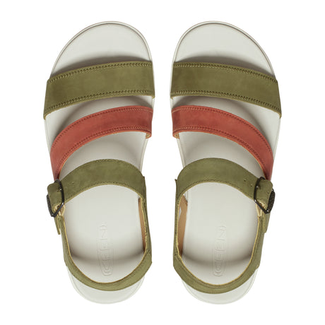 Keen Ellecity Backstrap Sandal (Women) - Martini Olive/Baked Clay Sandal - Heel/Wedge - The Heel Shoe Fitters