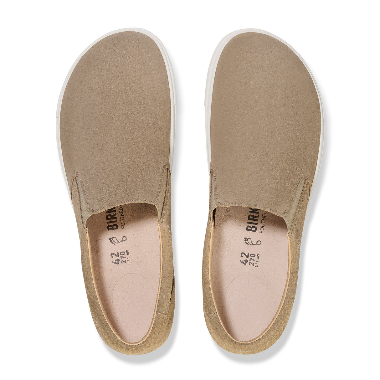 Birkenstock Oswego Narrow Slip On Sneaker (Women) - Taupe Suede Athletic - Casual - Slip On - The Heel Shoe Fitters