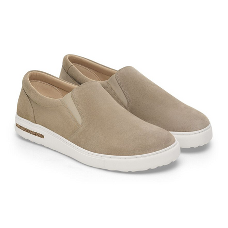 Birkenstock Oswego Narrow Slip On Sneaker (Women) - Taupe Suede Athletic - Casual - Slip On - The Heel Shoe Fitters