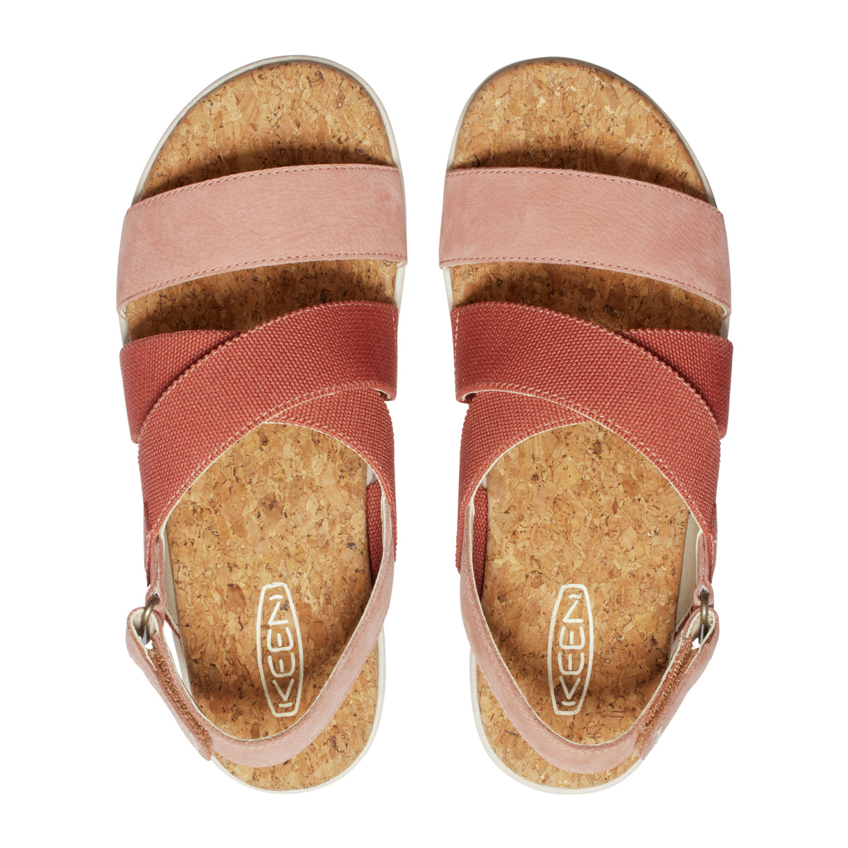 Keen Elle Criss Cross Backstrap Sandal (Women) - Baked Clay/Cork Sandal - Backstrap - The Heel Shoe Fitters