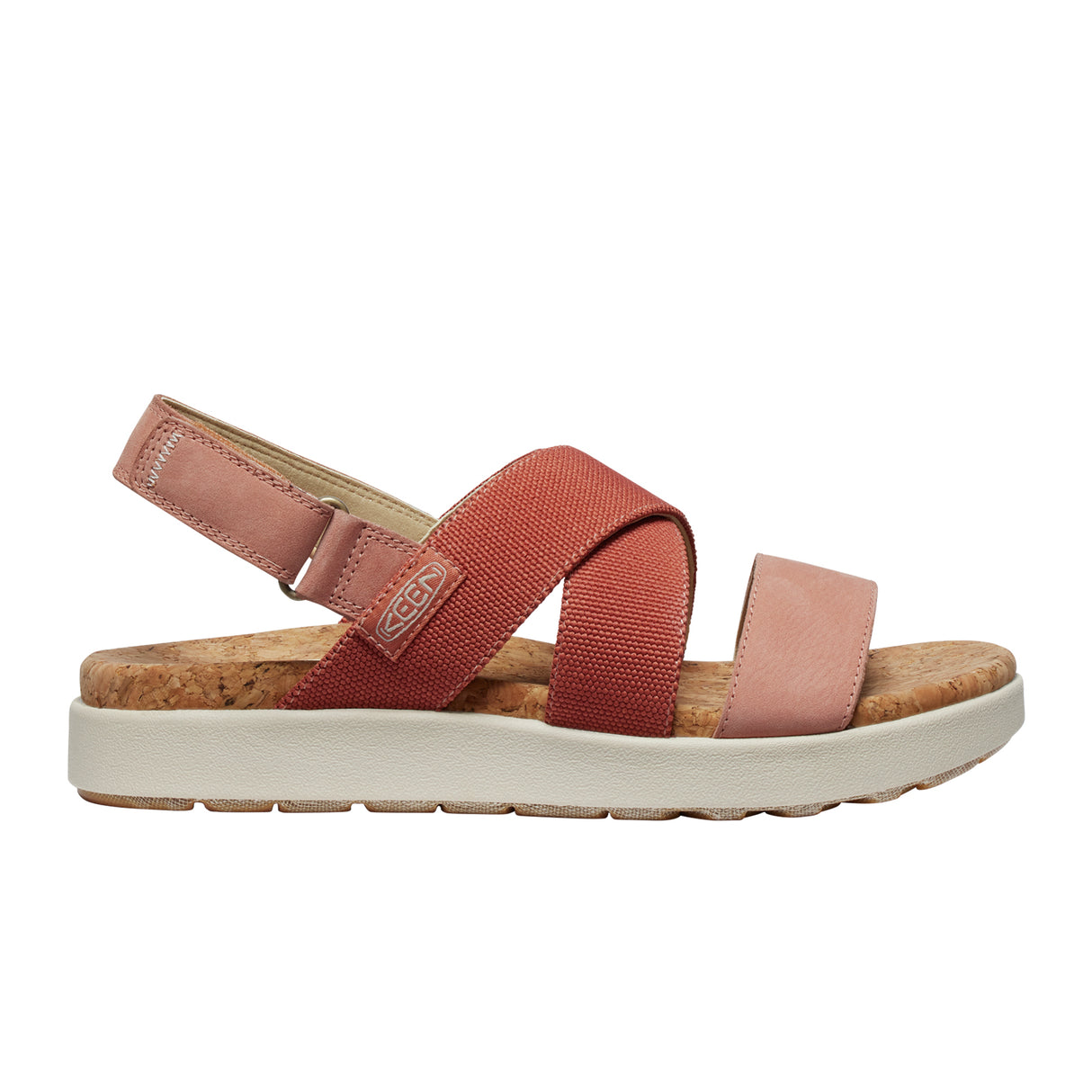 Keen Elle Criss Cross Backstrap Sandal (Women) - Baked Clay/Cork Sandal - Backstrap - The Heel Shoe Fitters