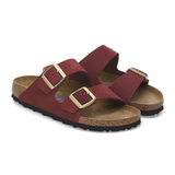 Birkenstock Arizona Soft Footbed Slide Sandal (Women) - Zinfandel Nubuck Sandal - Slide - The Heel Shoe Fitters