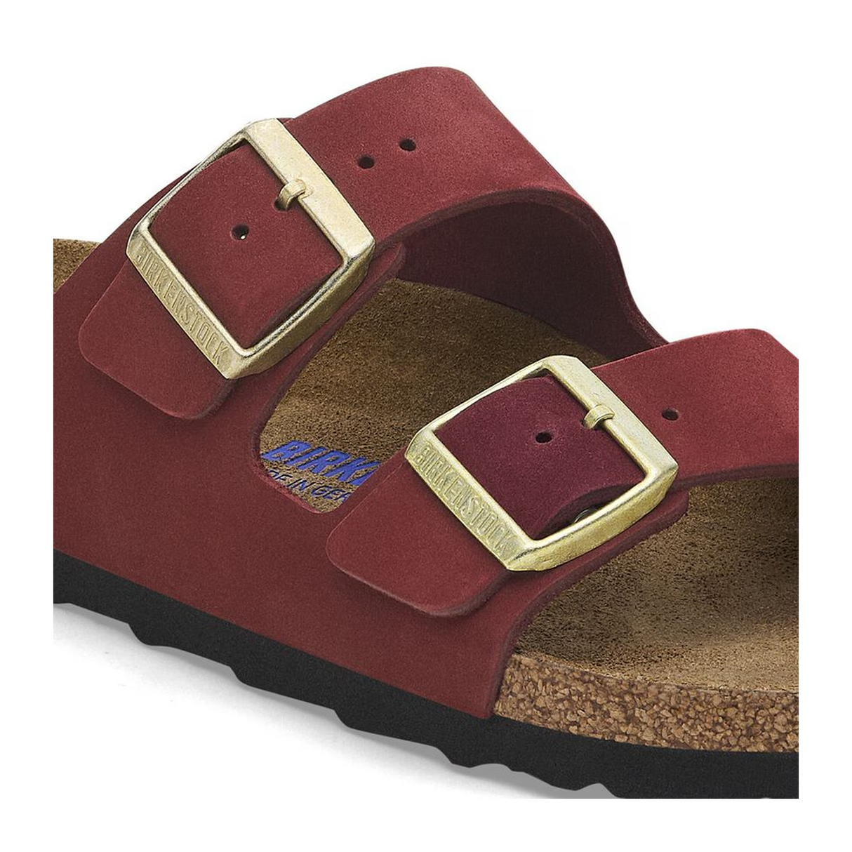 Birkenstock Arizona Soft Footbed Slide Sandal (Women) - Zinfandel Nubuck Sandal - Slide - The Heel Shoe Fitters