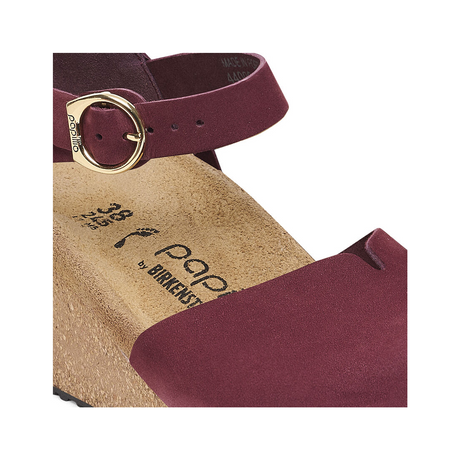 Birkenstock Mary Narrow Wedge Sandal (Women) - Zinfandel Nubuck Dress-Casual - Heels - The Heel Shoe Fitters