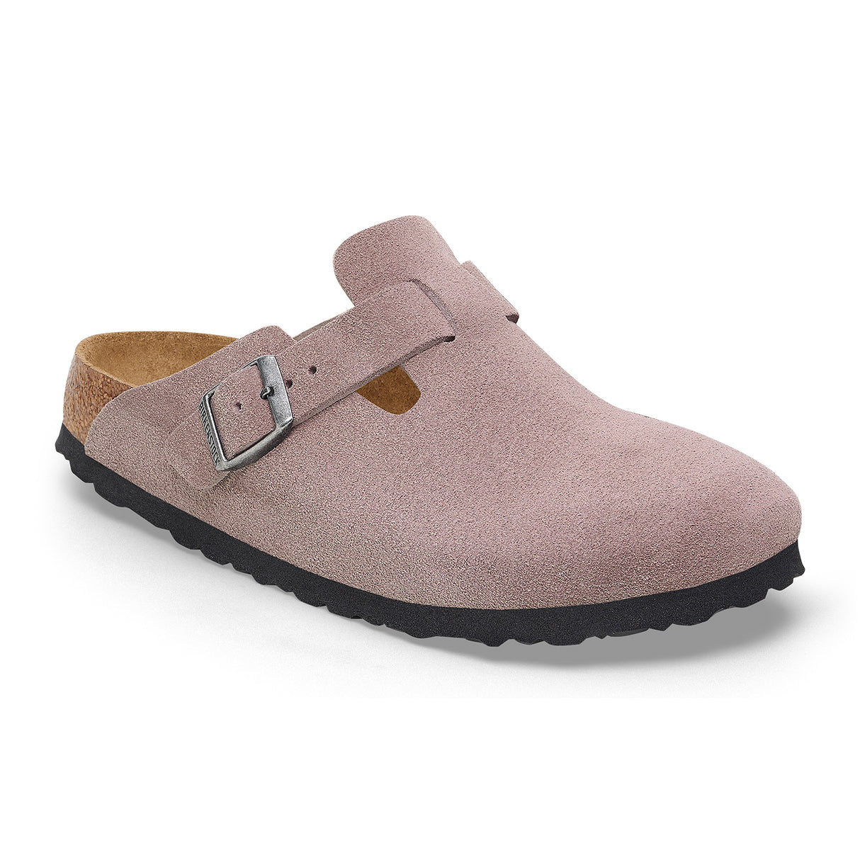 Birkenstock Boston Soft Footbed Narrow Clog (Women) - Faded Purple Suede Dress-Casual - Clogs & Mules - The Heel Shoe Fitters