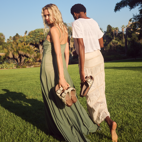 Birkenstock Madrid Big Buckle Narrow Slide Sandal (Women) - Raffia Natural Sandal - Slide - The Heel Shoe Fitters