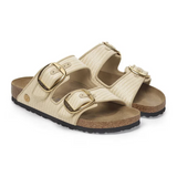 Birkenstock Arizona Big Buckle Narrow Slide Sandal (Women) - Raffia Natural Sandal - Slide - The Heel Shoe Fitters
