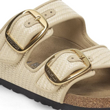 Birkenstock Arizona Big Buckle Narrow Slide Sandal (Women) - Raffia Natural Sandal - Slide - The Heel Shoe Fitters